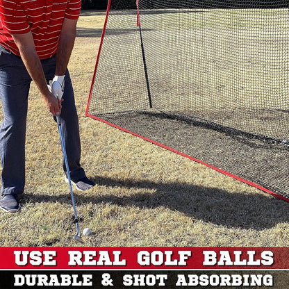 Heavy Duty Golf Net 10X7 Feet Hitting Area - Backyard Driving or Indoor Garage Practice - Perfect Equipment for Any Golfer