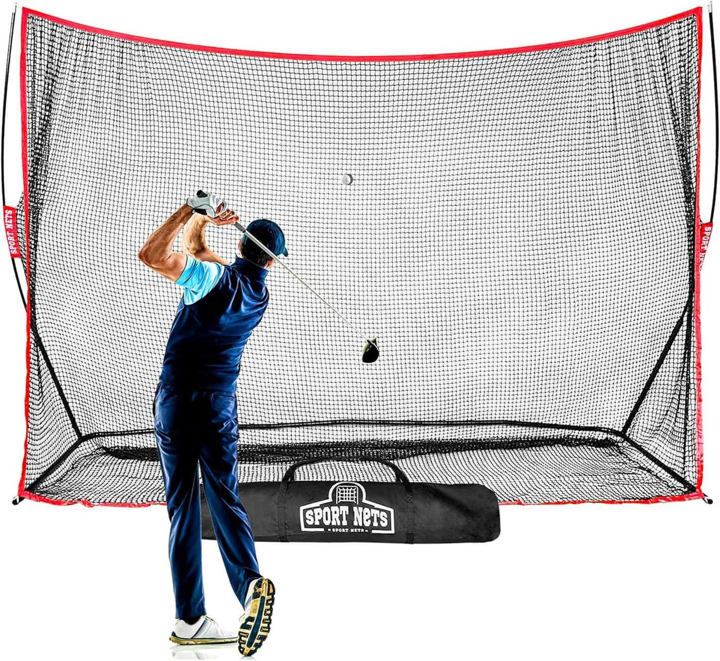 Heavy Duty Golf Net 10X7 Feet Hitting Area - Backyard Driving or Indoor Garage Practice - Perfect Equipment for Any Golfer