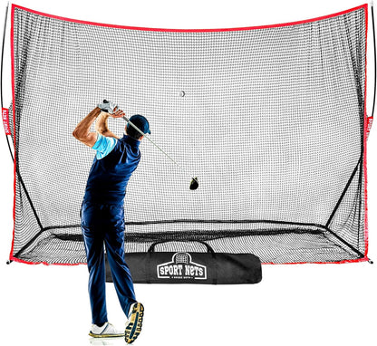 Heavy Duty Golf Net 10X7 Feet Hitting Area - Backyard Driving or Indoor Garage Practice - Perfect Equipment for Any Golfer